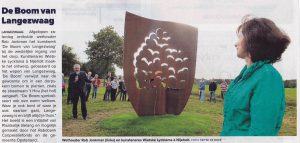 Cortenstaal beeld, De Boom van Langezwaag - kunstproject - kunstenaar Wietske Lycklama à Nijeholt