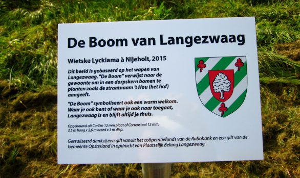 Cortenstaal beeld, De Boom van Langezwaag, kunstproject, Kunstenaar Wietske Lycklama à Nijeholt