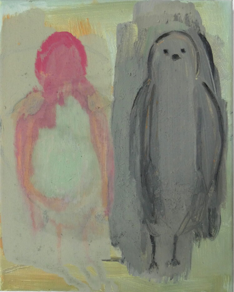 Geldingsdrang, olieverfschilderij, figuratief schilderij, hedendaagse schilderkunst, kunstenaar Wietske Lycklama à Nijeholt