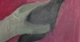 Macht van de sterkste, kunstschilderij dieren, figuratief schilderij, olieverfschilderij, hedendaagse schilderkunst, kunstenaar Wietske Lycklama à Nijeholt