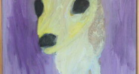 Ree olieverfschilderij dieren, dieren kunst, schilderij dieren, deer, schilderenopdoek, kleurrijk olieverfschilderij, kunst kopen friesland, hedendaagse schilderkunst, kunstenaar Wietske Lycklama à Nijeholt